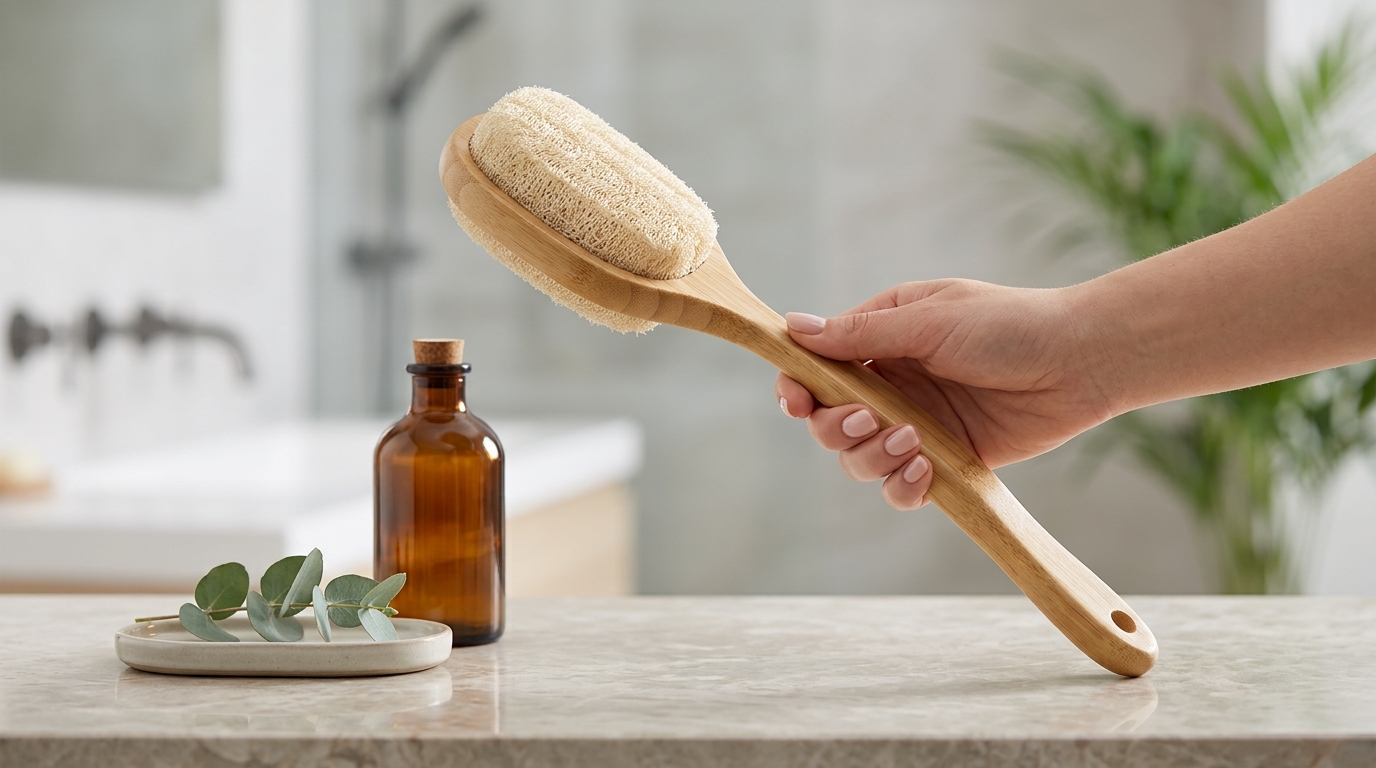 loofah with handle